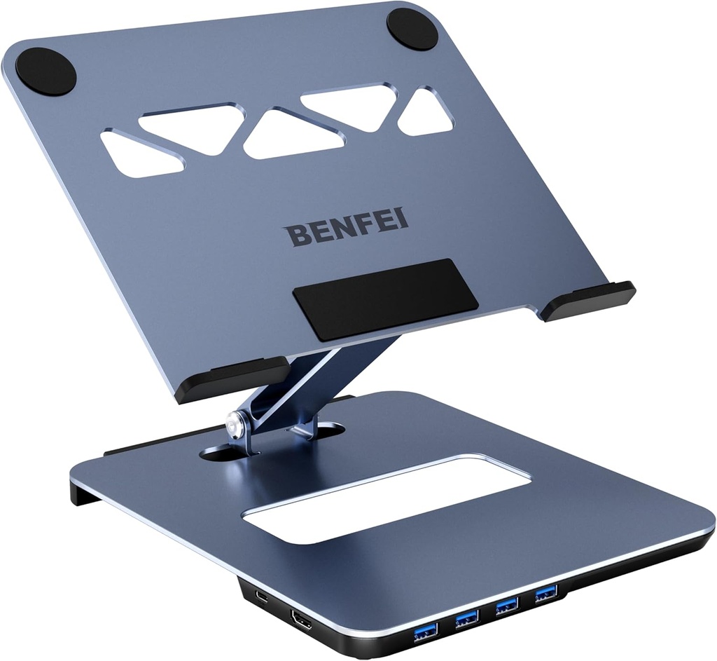 Stand Laptop Benfei 6 en 1 Docking Station HDMI 4K@60Hz 4*USB3.0 100W PD 
