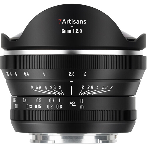Lente 7Artisans Manual 6mm F2.0 Sony E Mount APSC