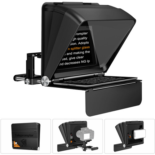 Teleprompter LENSGO TC7II Ultimate kit para camara y Smartphone