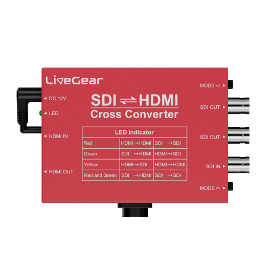 Convertidor LiveGear 3G-SDI / HDMI Cross Converter con placa bateria NPF