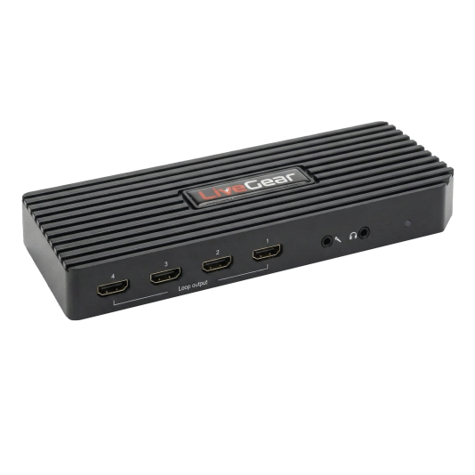 Capturadora de Video LiveGear 4K Caplink LiveGear 4CH: HDMI + 2CH SDI