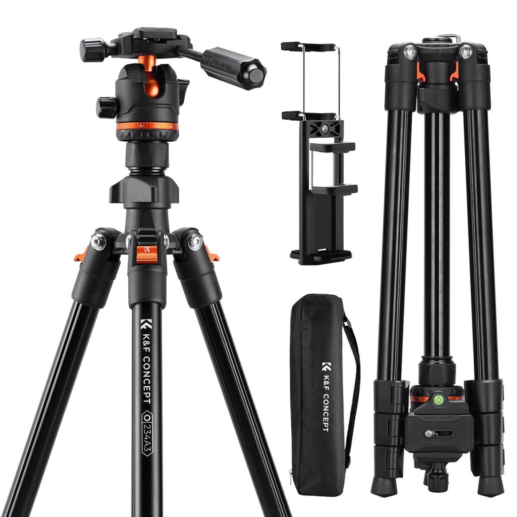 Tripode K&f Concept Kf09179 Cenital 180 Cm Cabezal de bola