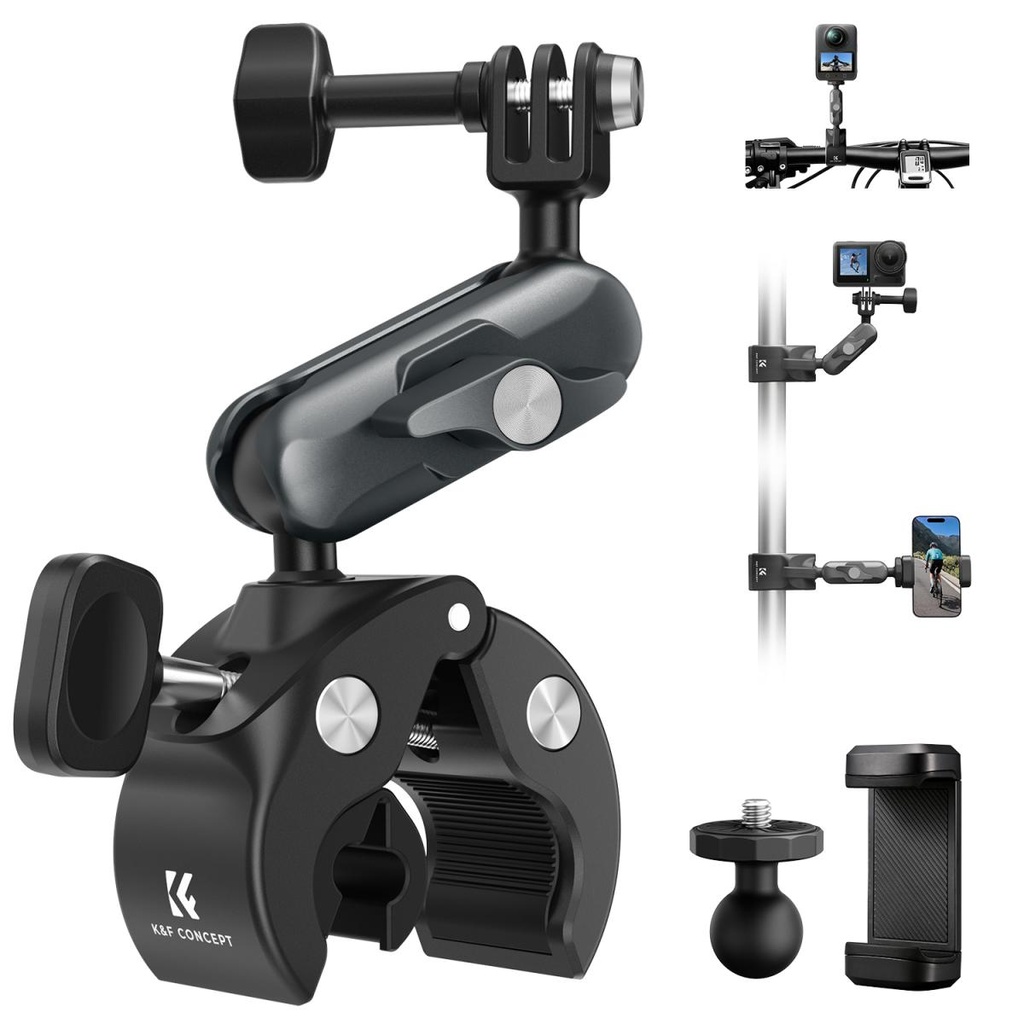 Pinza Cangrejo Cabezal 360 para camaras de accion Osmo Gopro KF31.204