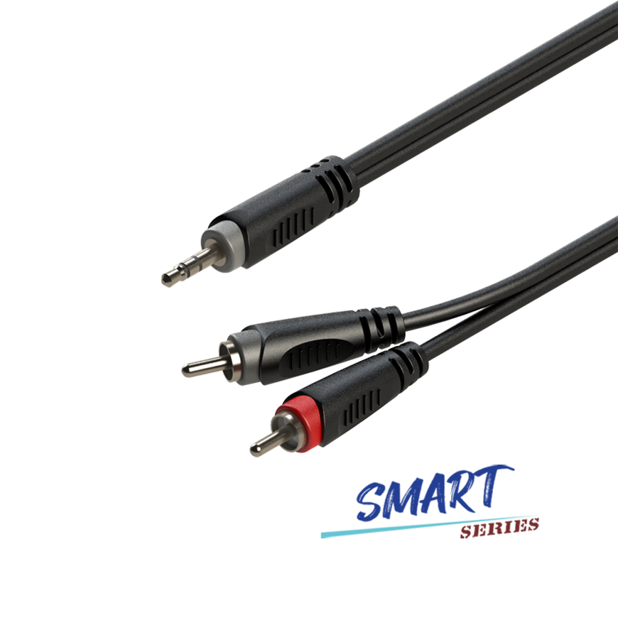 Cable 3.5mm estereo Macho a Dual RCA Macho 1 Metro ROXTONE SMART