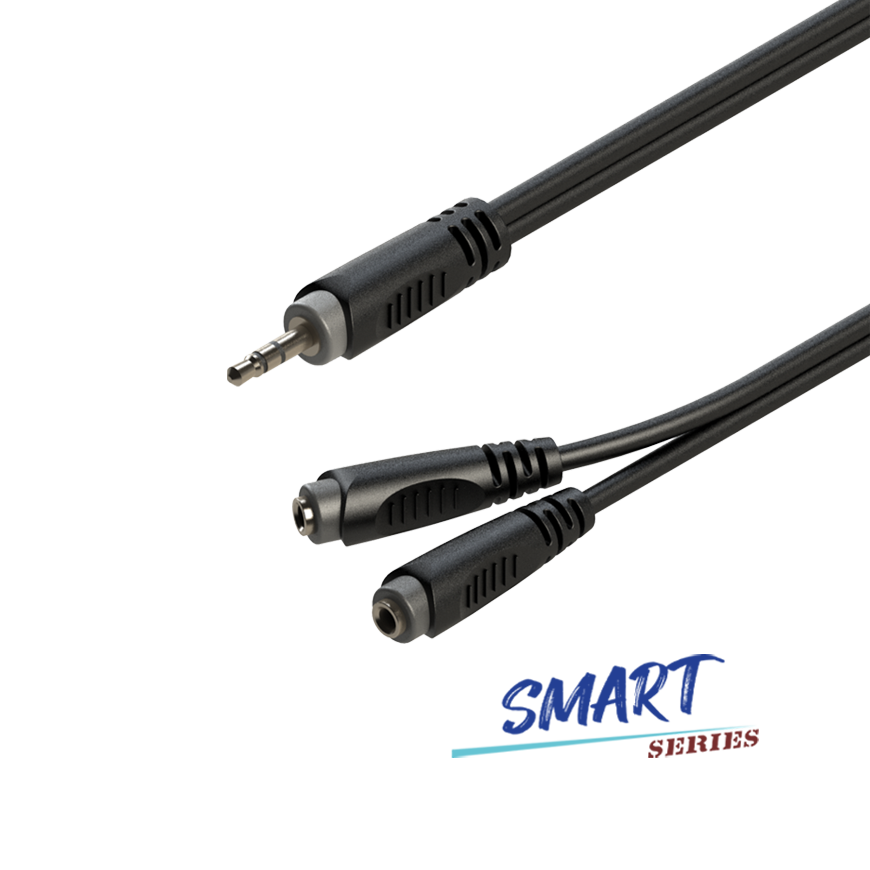 Cable 3.5mm estereo Macho a Dual RCA Hembra 30 cm ROXTONE SMART
