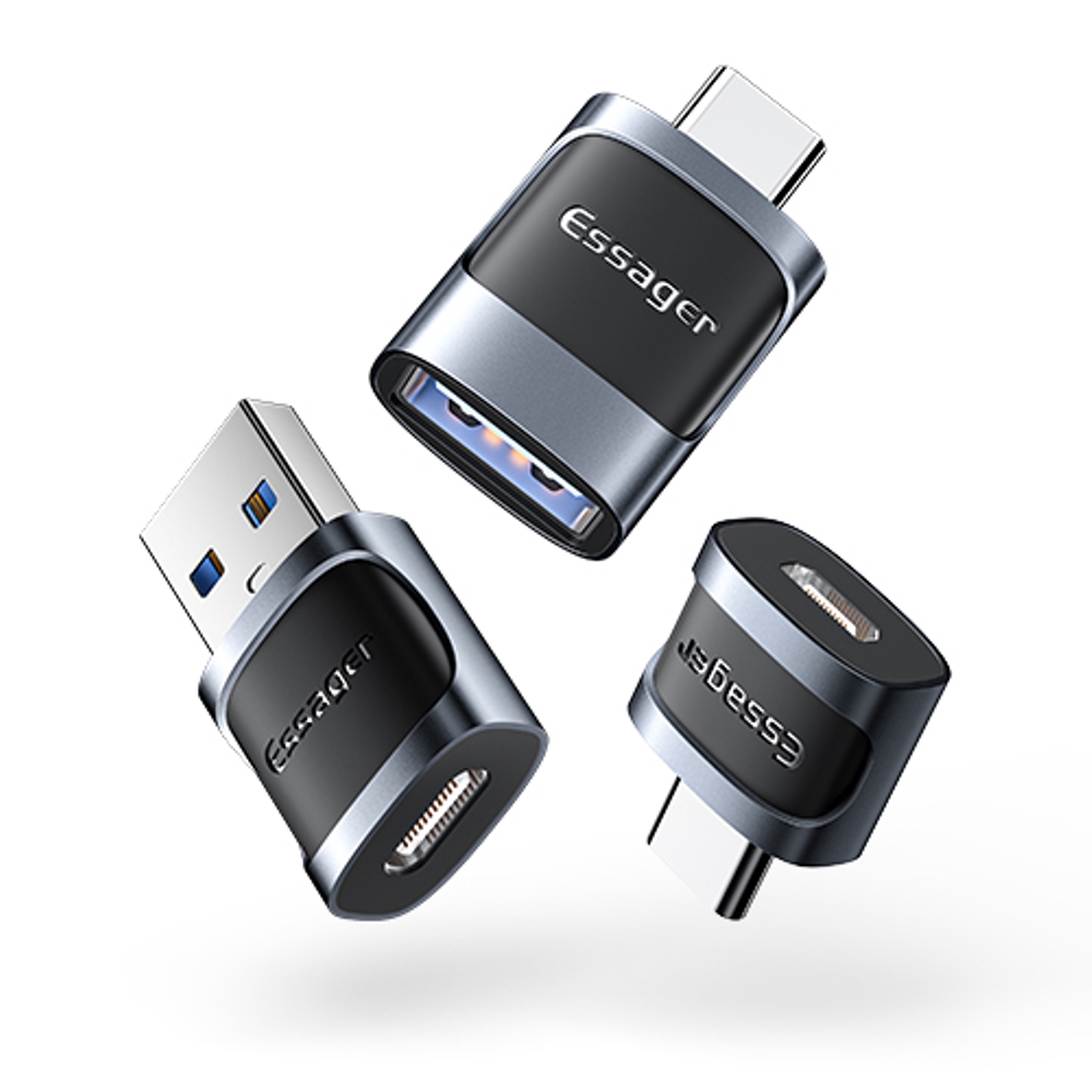 Convertidor Otg Usb 3.0 Macho A Tipo C Hembra Essager