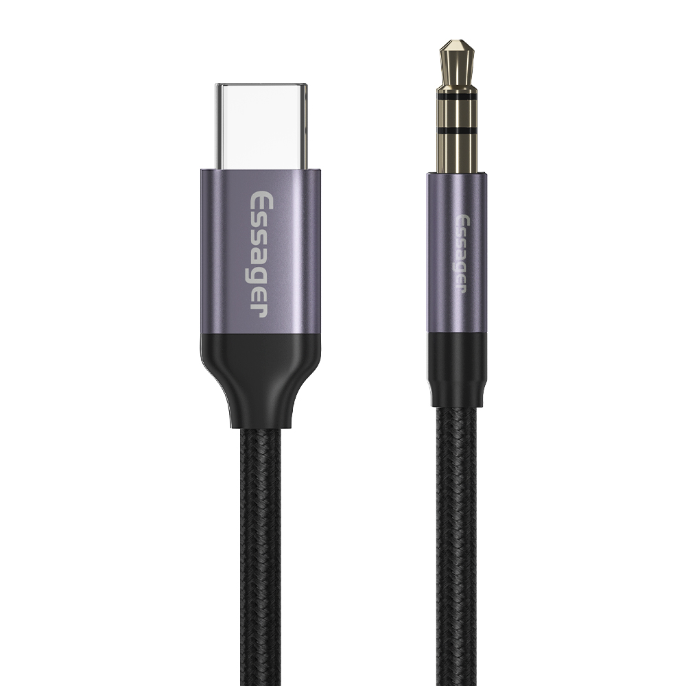 Cable Tipo C ESSAGER E02 a Plug 3.5mm Macho para reproducir musica