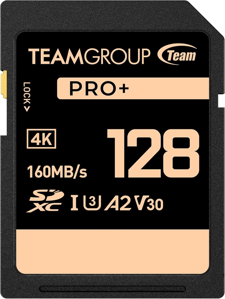 Memoria SD 128gb TEAMGROUP PRO UHS-I U3 A2 V30 4K