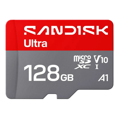  Tarjeta Micro SD 128 GB Sandisk Ultra microSD UHS-I Card - Up to 195MB/s V10, U1, C10