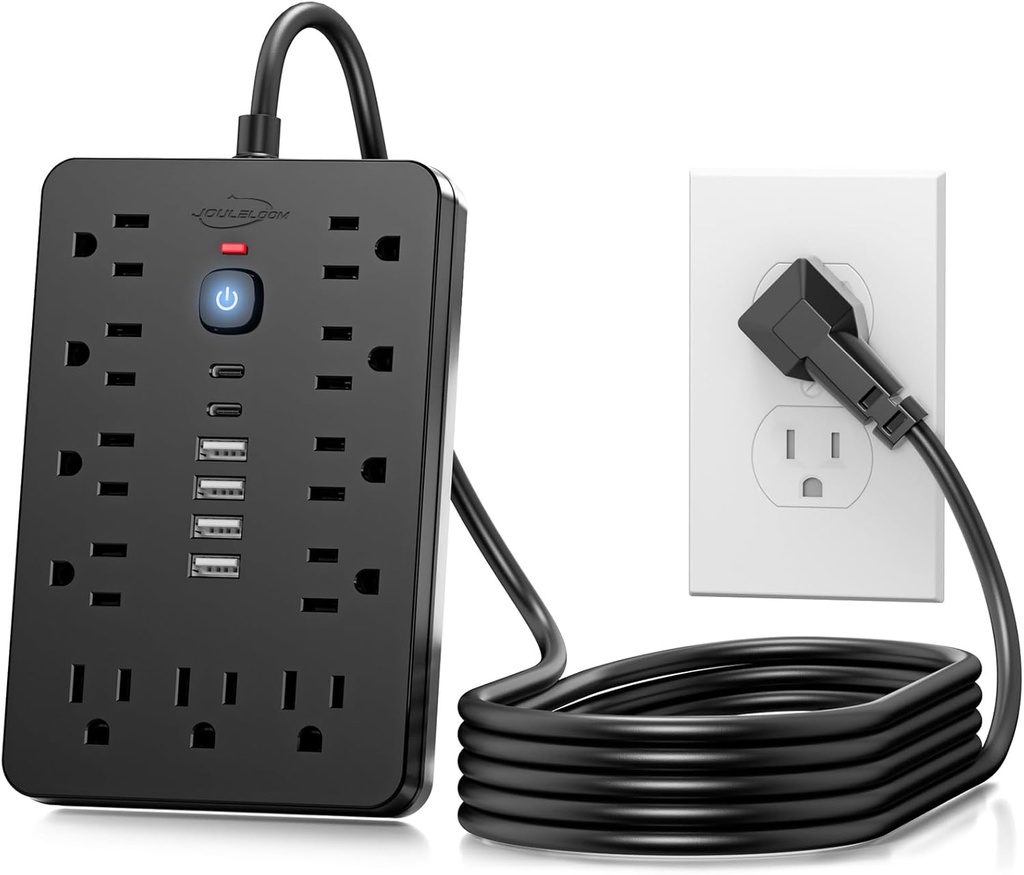 Regleta de 11 Tomas AC + 6 puertos USB 1250 Watts