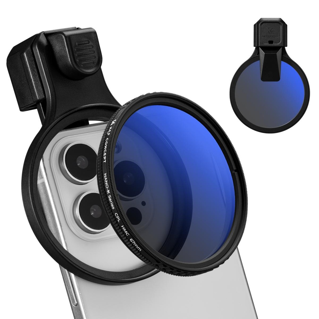 Filtro CPL Polarizador para Telefonos Universal Press-on 67mm K&f Concept KF15.0027