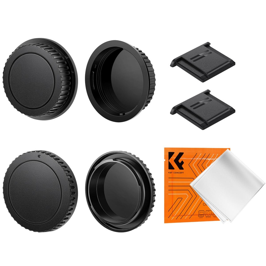 Kit de Tapas Cuerpo, Lente, Zapata y Paño para CANON EF K&f Concept SKU.2363