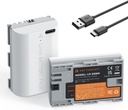  Bateria K&F CONCEPT 2600mAh LP-E6NH Para Canon EOS R R5 R6 R7 5D 6D 7D Mark II III IV, 90D 80D 70D