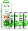 Baterias Pilas EBL AA Recargables Ni-mh 2800 Mah 8 Pack