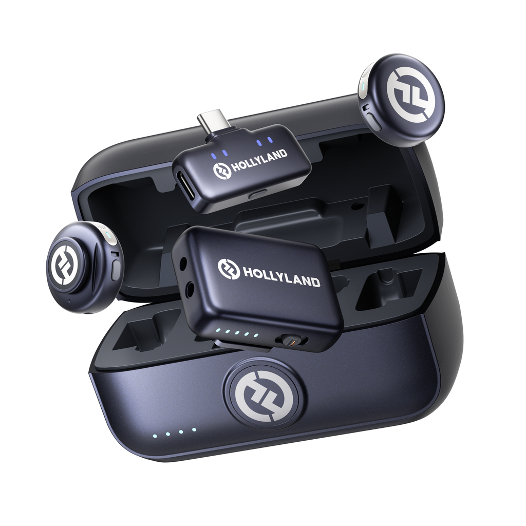Microfono Balita Inalambrico Hollyland Lark M3 Combo 2TX 2RX USB C Camera RX