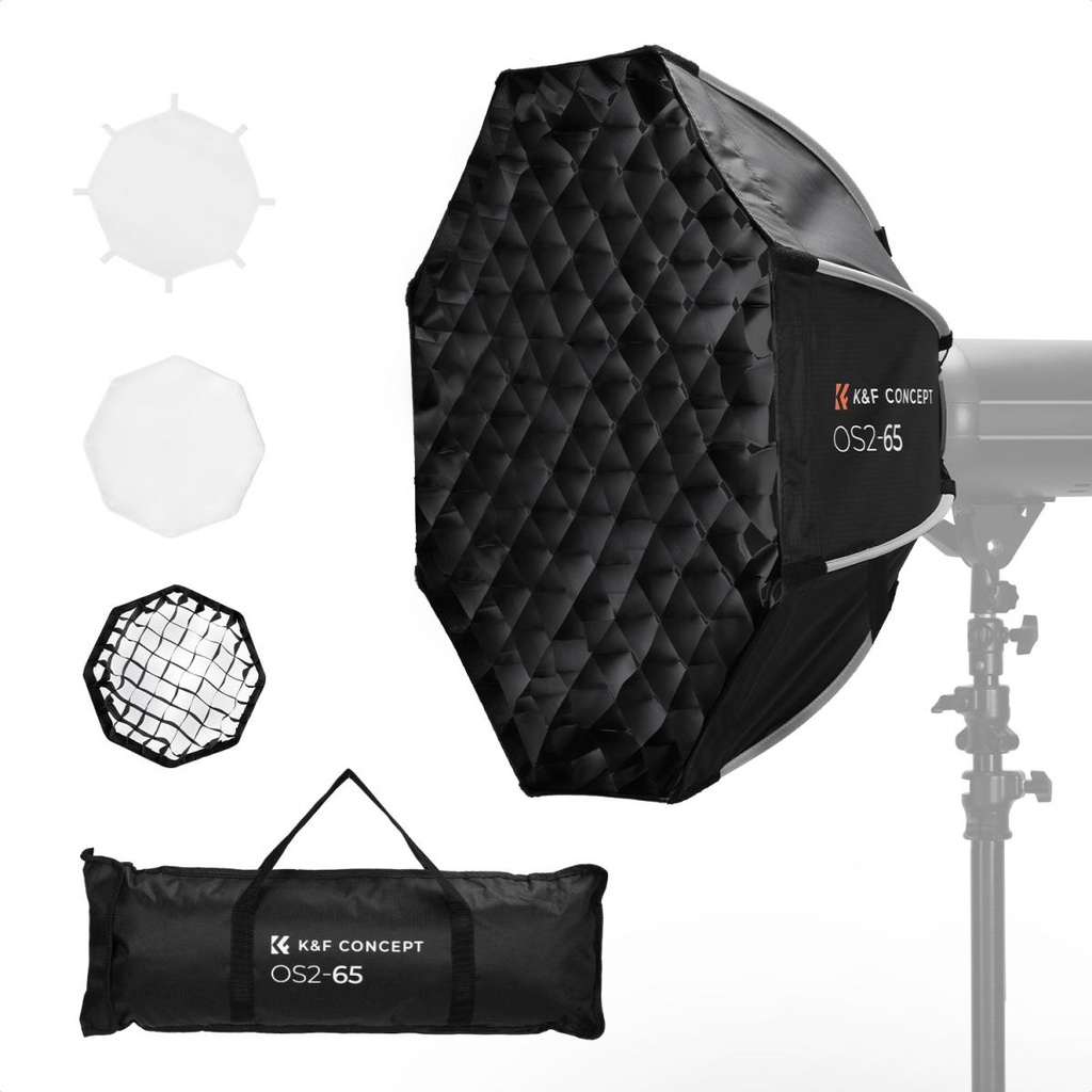 Softbox Octogonal 65CM K&f Concept Bowens Mount Nuevo Diseño FLAT