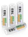 Baterias Pilas Ebl Aa Recargables Ni-mh 2800 Mah 4 Pack