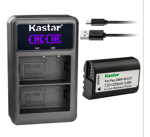 Cargador Dual + Bateria Kastar Para Panasonic Dmw-blk22