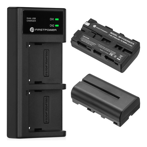 Cargador + 2 Baterias Np-f550 2700 Mah