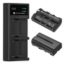 Cargador + 2 Baterias Np-f550 2700 Mah
