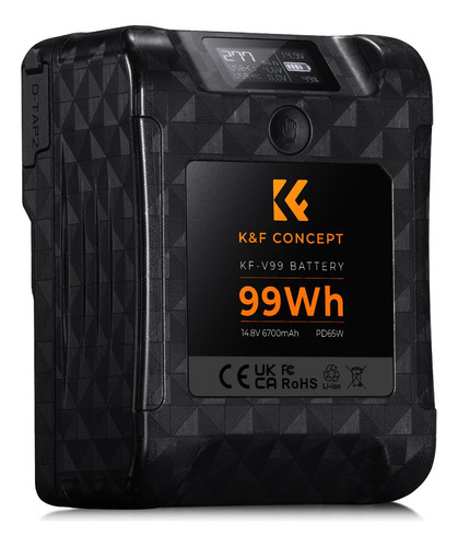 Bateria Vmount K&f Concept 99wh 6700mah 14.8v 65w Pd Usb-c