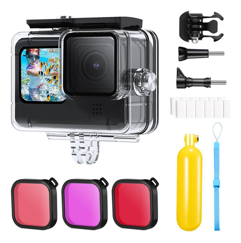 Case Impermeable Kit 21 Accesorios Gopro Hero 9/10/11/12