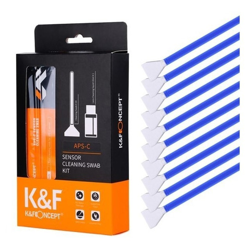 Kit Limpieza De Sensor Apsc 16 Mm K&f Concept 10 Tips