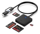 Lector De Tarjetas 4 En 1 Tipo C Usb 3.0 Sd Cf Micro Sd Ms