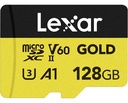 Tarjeta Microsdxc 128gb Lexar Gold U3 V60 A1 Uhs-ii 4k Uhd