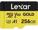 Tarjeta Microsdxc 256gb Lexar Gold U3 V60 A1 Uhs-ii 4k Uhd
