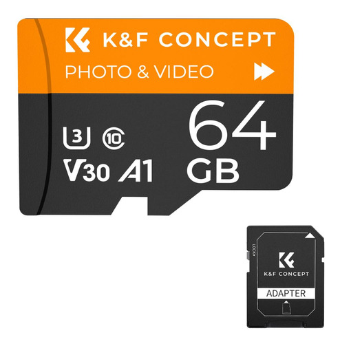 Tarjeta Micro Sd 64 Gb K&f Concept U3 V30 A1