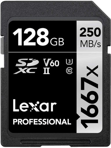Tarjeta Sd 128 Gb Lexar Professional 1667x Sdxc Uhs-i V60