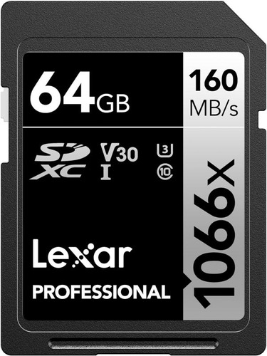Tarjeta Sd 64 Gb Lexar Professional 1066x Sdxc V30 Uhs-i