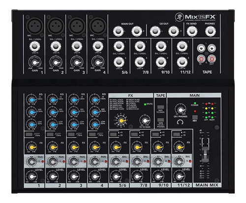 Consola Mackie Mix12fx De 12 Canales 12 Efectos