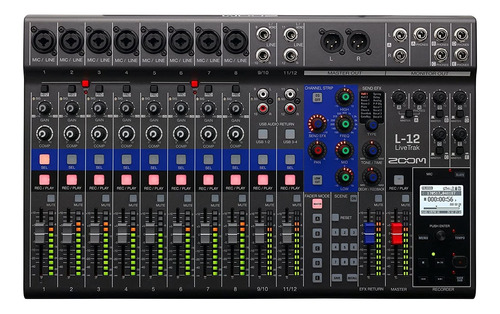 Mezclador Digital Y Grabador Multipista Zoom Livetrak L-12