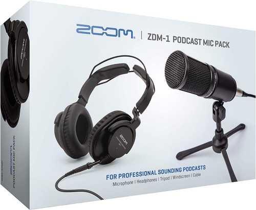Kit Podcast Zdm-1 Zoom Microfono Xlr Audifonos Y Paral