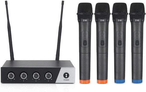 Microfono Dinamico 4 Pack Inalambrico Uhf Xtuga S400