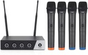 Microfono Dinamico 4 Pack Inalambrico Uhf Xtuga S400