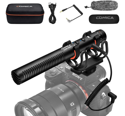 Microfono Shotgun Comica Cvm-vm20 Smartphone Camaras
