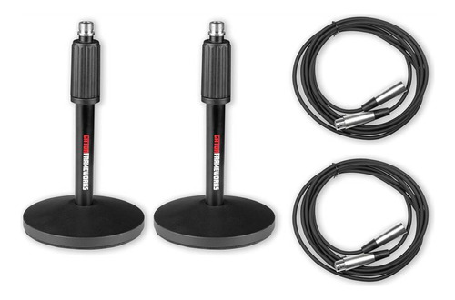 Paral Escritorio Gator Frameworks 2 Pack Con Cables Xlr 3m