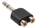 Adaptador Plug 1/4 Estereo Macho A 2 Rca Hembra