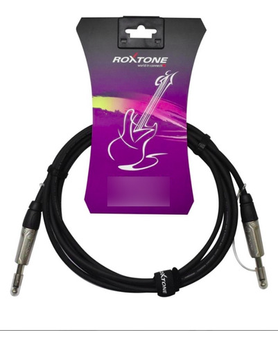 Cable Plug 1/4 A 1/4 Macho Mono 3 Mts Roxtone D-series