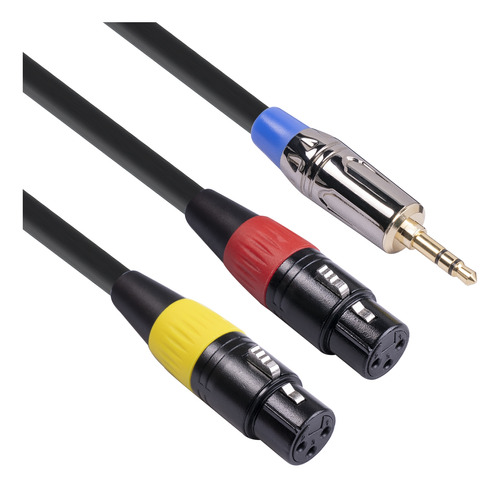 Cable Plug 3.5mm A 2 Xlr Hembra  De 3 Metros