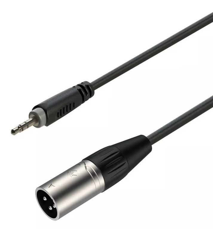 Cable XLR MACHO a Plug 3.5mm Estereo ROXTONE SAMURAI 3 Metros