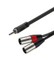 Cable Dual XLR Macho a Plug 3.5 mm Estereo Roxtone 1 Metros