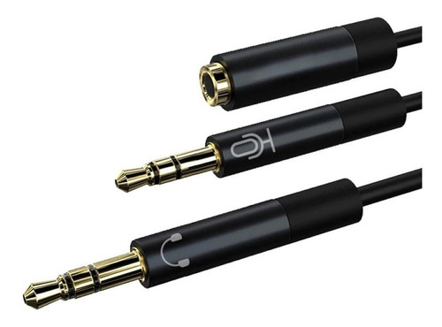 Cable Divisor De Audio Para Audifonos 3.5 Mm Trrs A Plug Trs