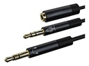 Cable Divisor De Audio Para Audifonos 3.5 Mm Trrs A Plug Trs