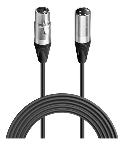 Cable Xlr Macho A Xlr Hembra De 6 Mts Comica Para Microfonos