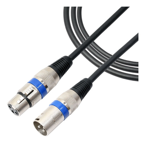 Cable Xlr Macho A Xlr Hembra De 10 Mts Para Microfonos