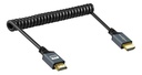 Cable En Espiral Hdmi A Hdmi 4k Extiende Hasta 1,5 Mts